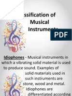 Classification of Musical Instruments