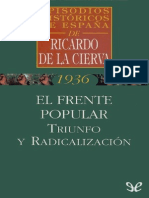 El Frente Popular Triunfo y Radicalización Ricardo de La Cierva PDF