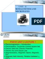 Electromagnetism and Microwaves: Unit - Ii