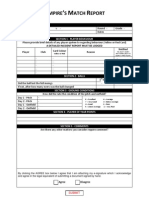 Umpires Report