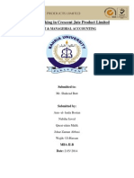 Decision Making in Crescent Jute Product Limited: Cost & Managerial Acccounting