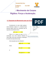 Notas de Aula 3 - Movimento Plano de Corpos Rígidos - Força e Aceleração.