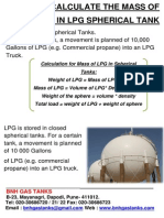 How To Calculate The Mass of LPG in LPG Spherical Tank