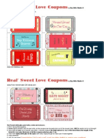 Real' Sweet Love Coupons: Diy Gifts Studio ©