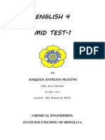 English 4 Mid Test-1: Chemical Engineering State Polytechnic of Sriwijaya