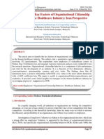 Identifying The Key Factors of Organizational Citizenship Behavior in The Healthcare Industry: Iran Perspective