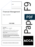 Financial Management: Friday 7 June 2013