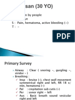 M: Beaten by People I: Left Eye S: Pain, Hematoma, Active Bleeding (+) T