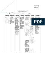 Nursing Care Plan