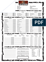 Hunter The Reckoning Character Sheet