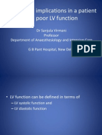 Anaesthetic Implications in A Patient With Poor LV Function by DR Sanjula Virmani