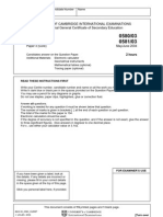 IGCSE MATHS PAST PAPER 580 - 2004 - QP - 3