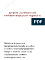 Sampling Distributions and Confidence Intervals For Proportions