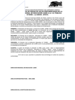 Acta de Entrega de Piezas de Aulas Prefabricadas de La Direccion Regional de Educacion Junin A La I