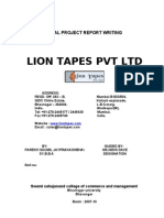 Lions Tapes Project S.Y B.B.A