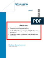 Important: Always Connect The Batteries First. Use For 12V Battery System Only 12V (36 Cells) Solar