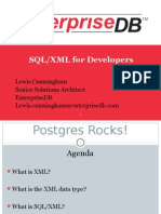 SQL/XML For Developers: Lewis Cunningham Senior Solutions Architect Enterprisedb