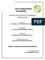 Tarea 2, Ejerc. de Met. Simplex - Calderon Miriam