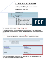 SAP SD - Pricing Procedure Documentation