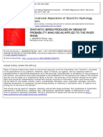 1971 BIASH LSeigerstetter Synthetic Series Produced by Means of Probability Analysis As Applied To The River Rhine