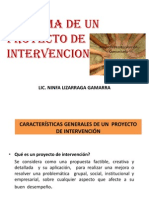 Clase XV Esquema de Un Proyecto de Intervencion