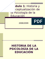 Historia y Conceptualización de La Psicología de La Educación