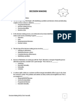 Decision 10 MCQ