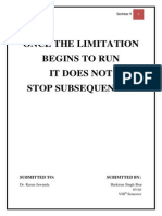 Once The Limitation Begins To Run It Does Not Stop Subsequently