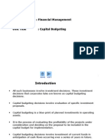 Unit 8 - Capital Budgeting