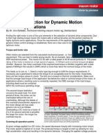 DC Motor Selection For Dynamic Motion Control Applications