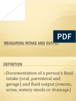 Measuring Intake and Output