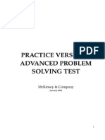 Practice Version - Advanced Problem Solving Test: Mckinsey & Company