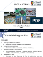 Ciencia Dos Materiais Aula 1