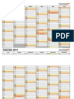 Calendar 2014 Landscape 2 Pages