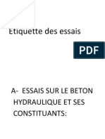 Étiquette Des Essais