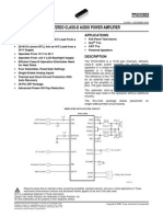 10-W Stereo Class-D Audio Power Amplifier: Features Applications