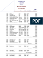 MYOB - Sample Chart of Accounts (Task 1)