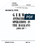 DA Pamphlet No. 20-243 (German Antiguerrilla Operations in The Balkans)