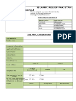 Islamic Relief - Application - Form