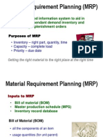 Material Requirement Planning (MRP)