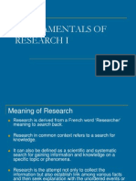 Fundamentals of Research