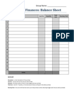 Subway Finance Sheet