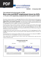 Euro Area and EU27 Employment Down by 0.5%