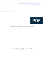 Criterios para El Desarrollo de Practicas Institucionales