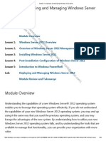 Module 1 - Deploying and Managing Windows Server 2012