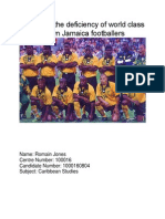 Carib Studies IA 2014 - Sports, Jamaica