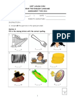 SJKT Ladang Juru Year Two English Language Assessment Two 2014