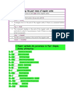 Past Simple Test 6th Grade