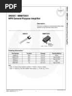 2N5551 / MMBT5551 NPN General-Purpose Amplifier: Description