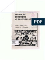 De Souza 1990 La Consulta Psicologica Un Acontecer Clínico